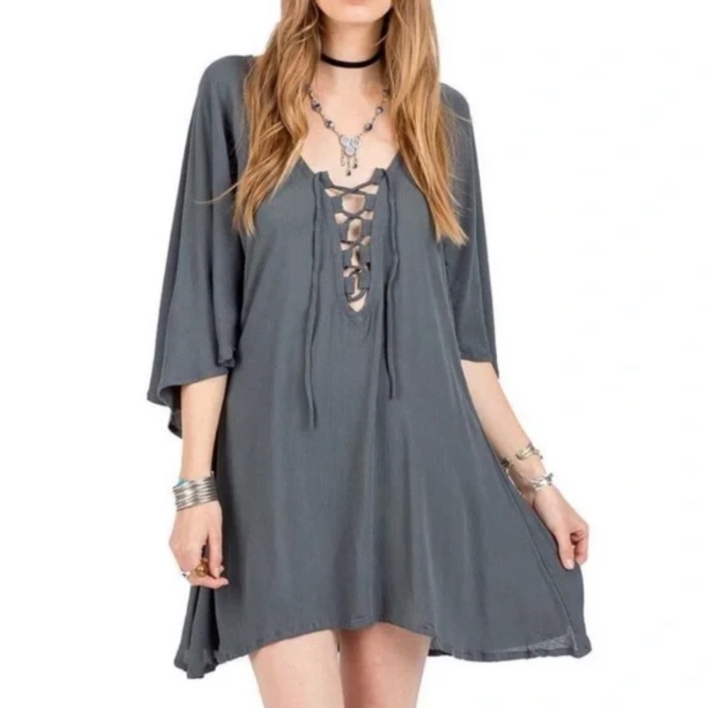 Cleobella Orient Lace Up Neckline Mini Dress